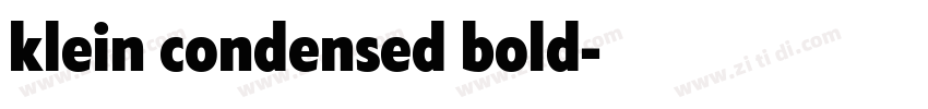 klein condensed bold字体转换